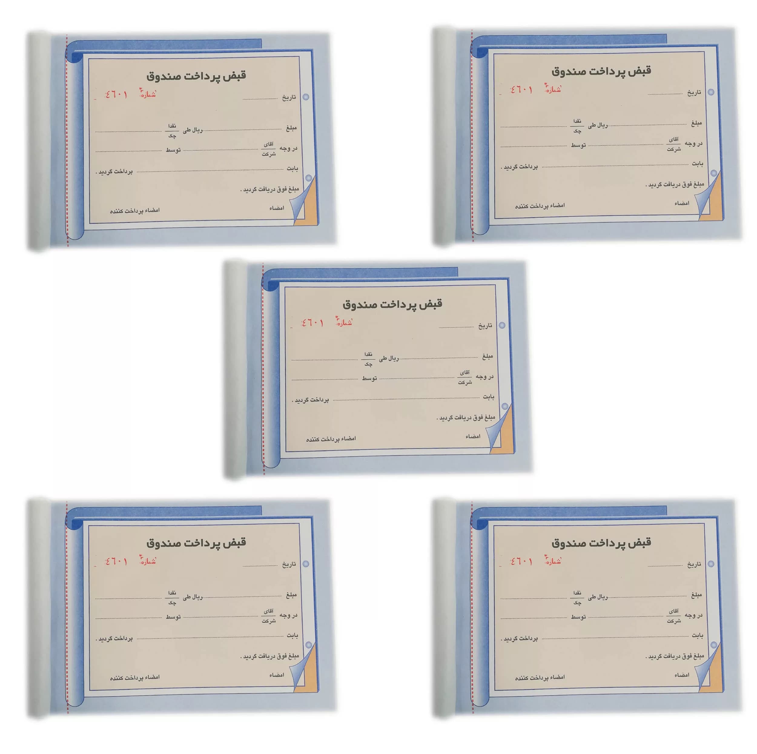 قبض پرداخت صندوق کد PS1005 بسته 5 عددی