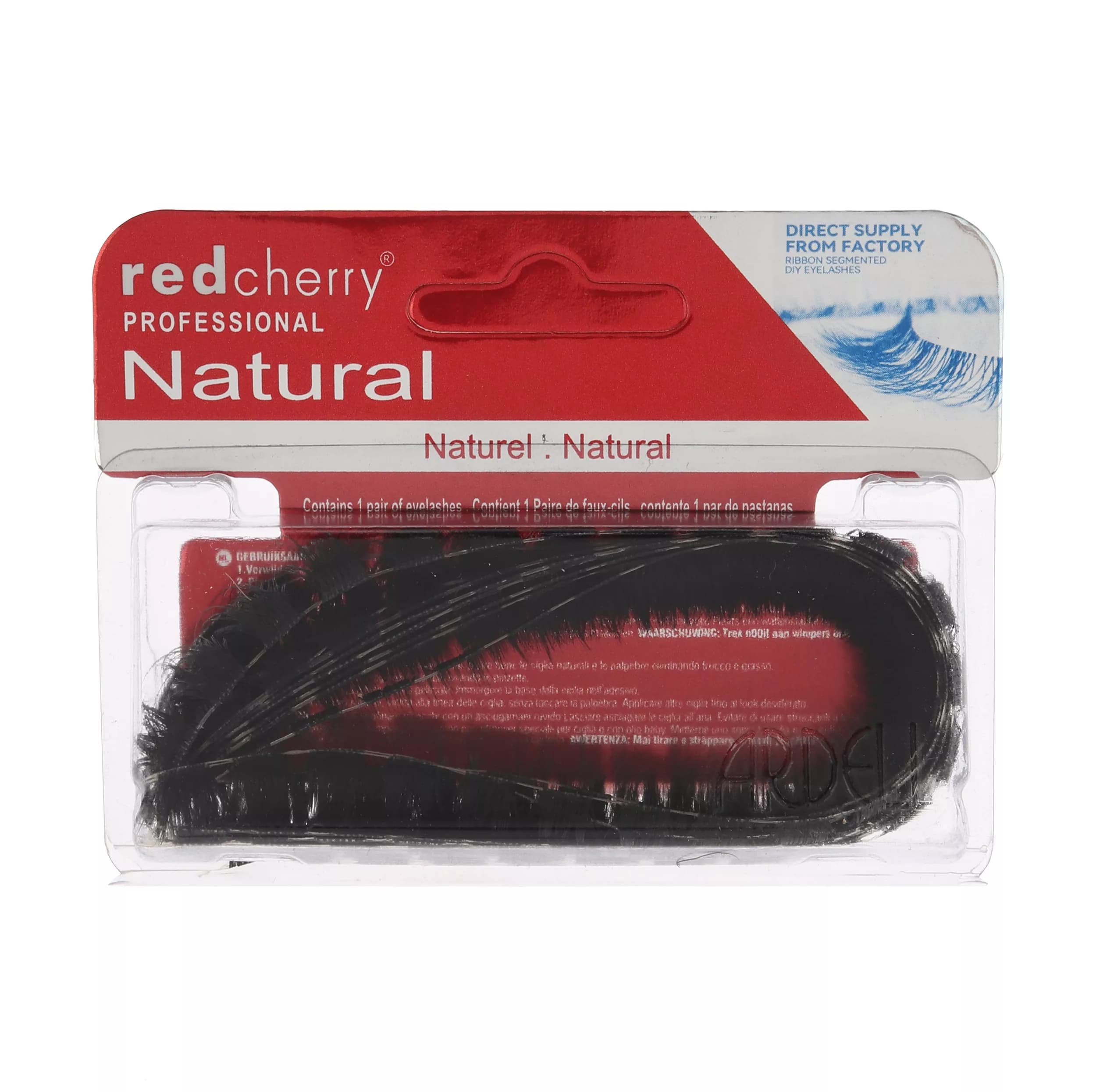 مژه مصنوعی ریسه ای رد چری مدل Feather 10 بسته 10 عددی