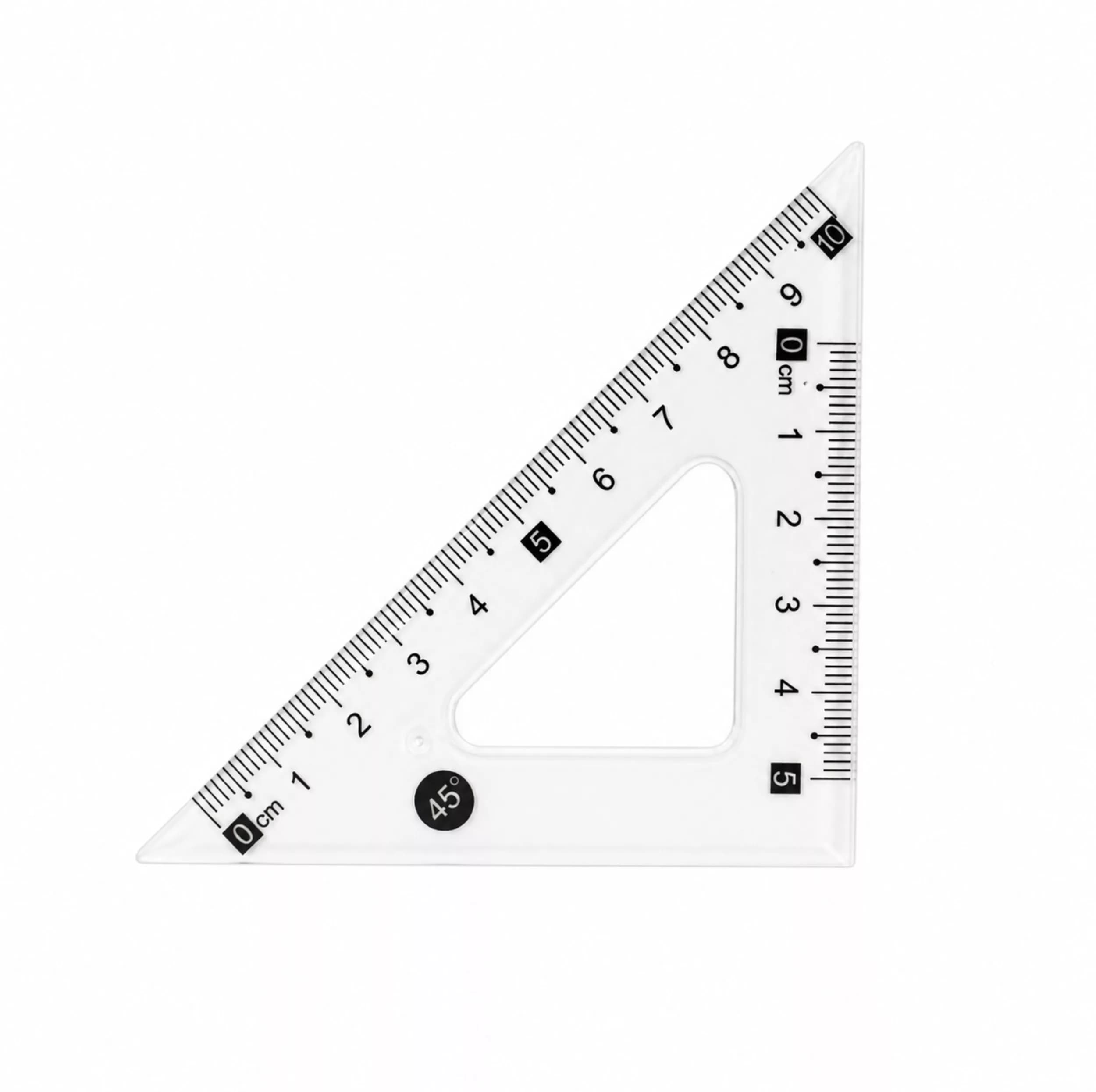 ست خط کش گونیا و نقاله مدل کریستال طرح ملودی کد 21cm بسته 4 عددی — تصویر ۳