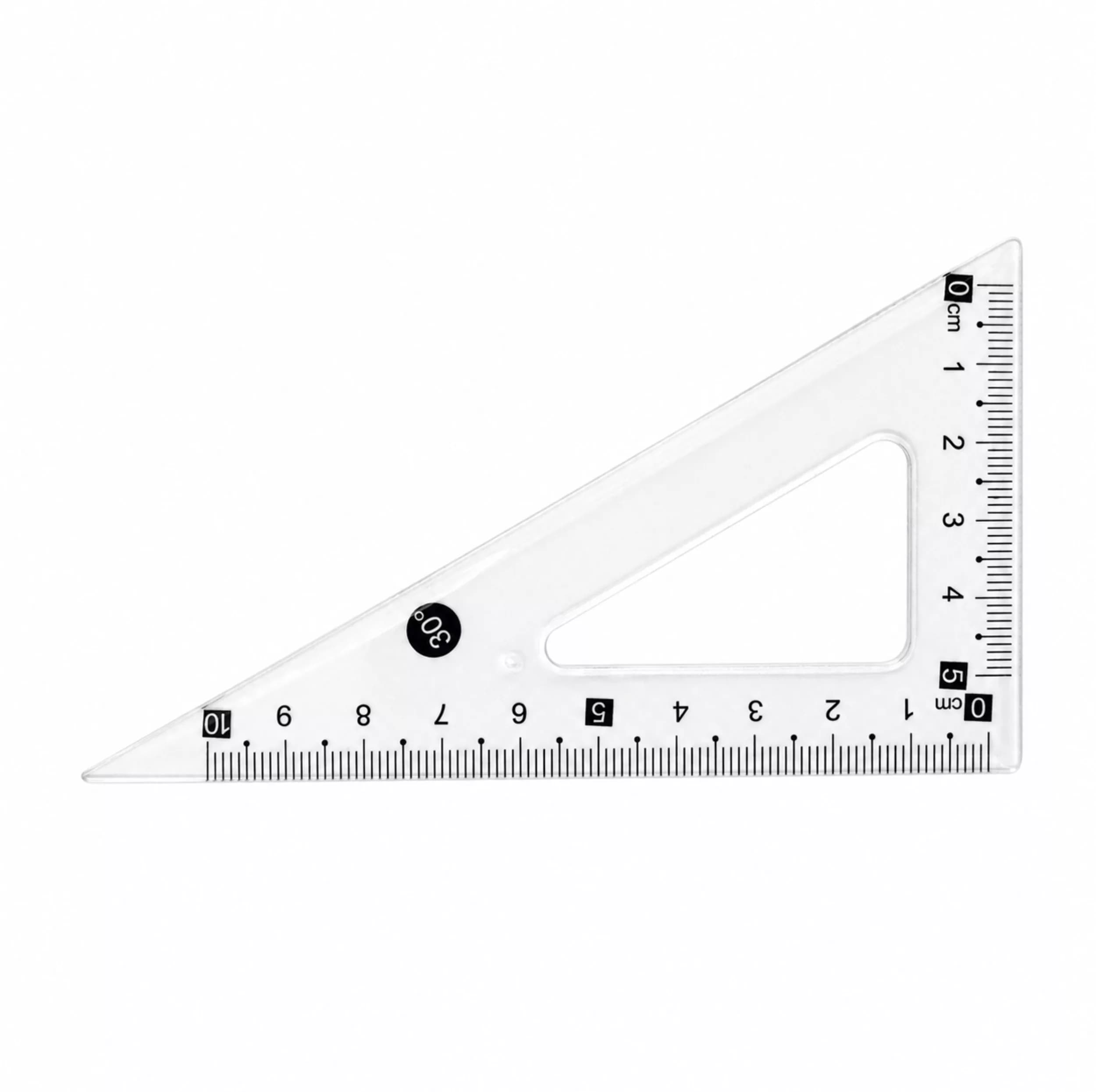 ست خط کش گونیا و نقاله مدل کریستال طرح ملودی کد 21cm بسته 4 عددی — تصویر ۴