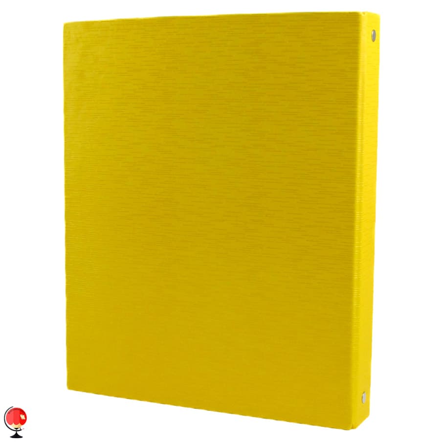 کلاسور 4 حلقه 2.5 سانت کتان صریر زرد