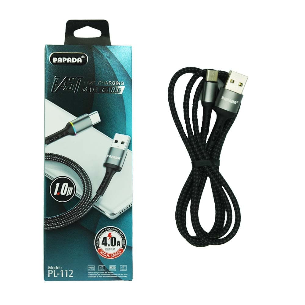 کابل Type-C کنفی Papada Pl-112 فست 4A اورجینال