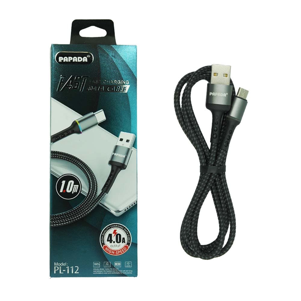 کابل Micro کنفی Papada مدل Pl-112 فست 4A اورجینال