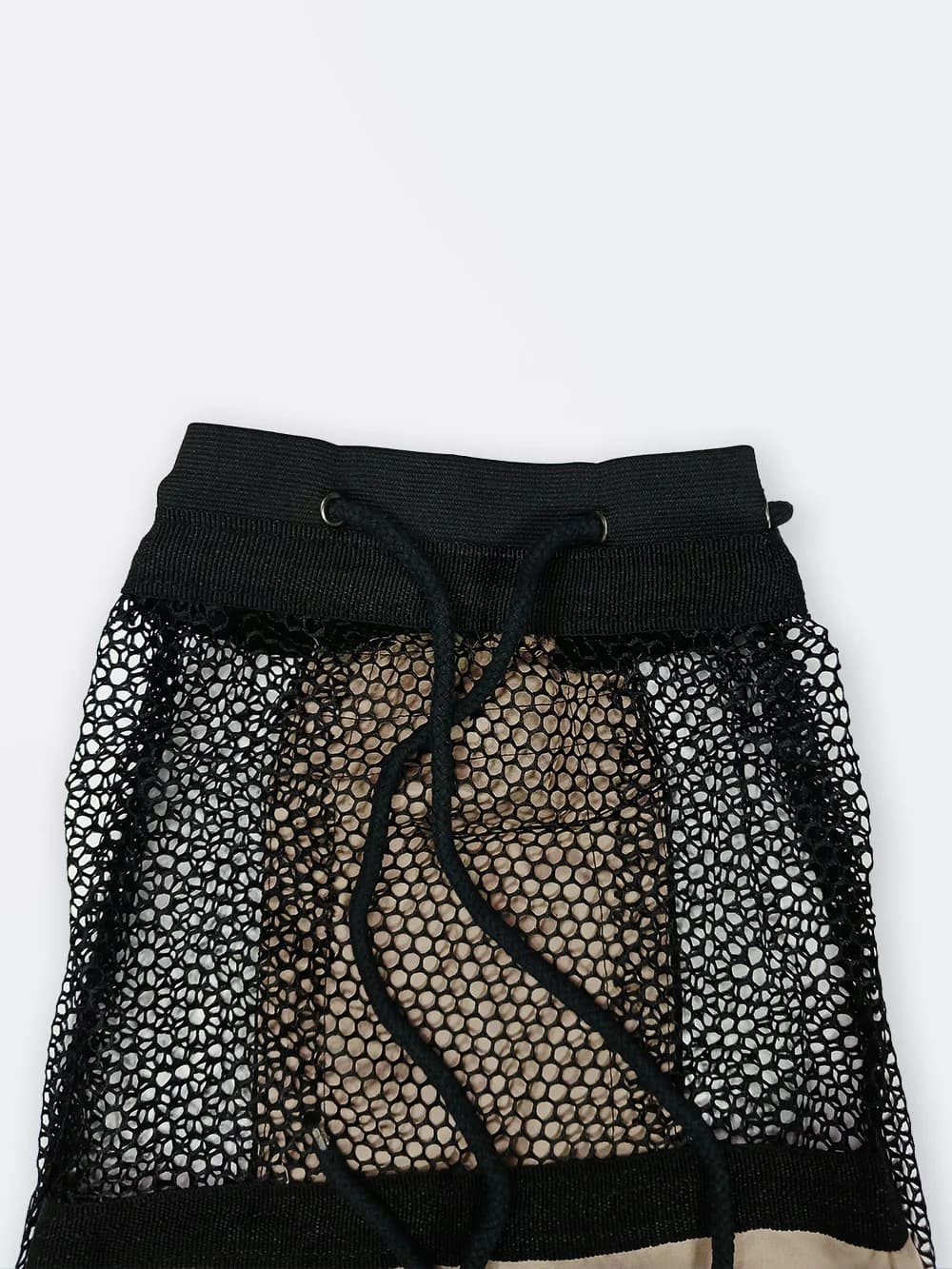 مش بگ ( mesh bag ) برای وسایل استخر شنا ، ساحل و دریا به رنگ کرمی نابایجی ( Nabaiji ) — تصویر ۴