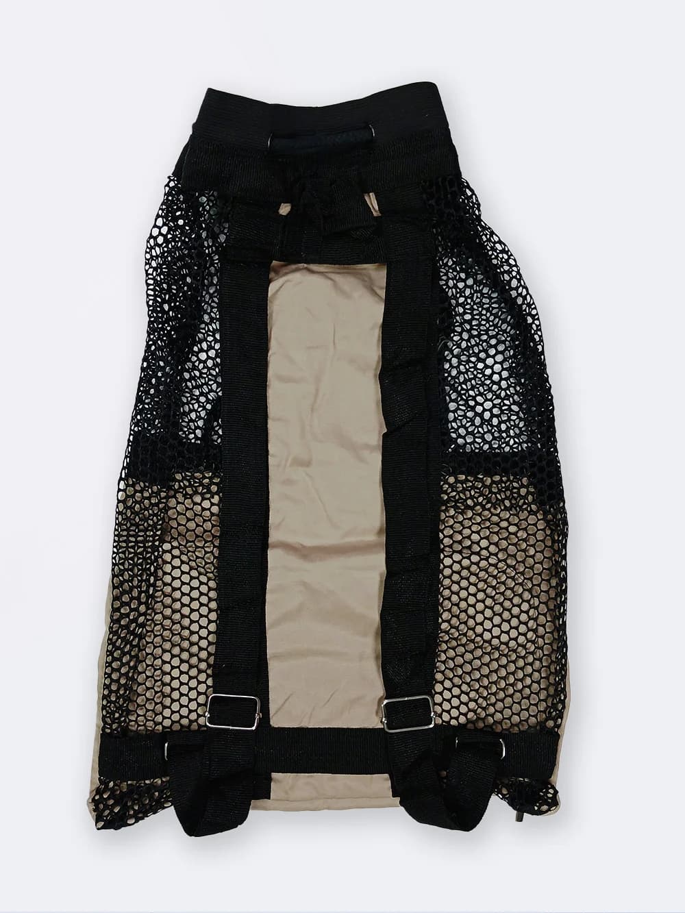 مش بگ ( mesh bag ) برای وسایل استخر شنا ، ساحل و دریا به رنگ کرمی نابایجی ( Nabaiji ) — تصویر ۲