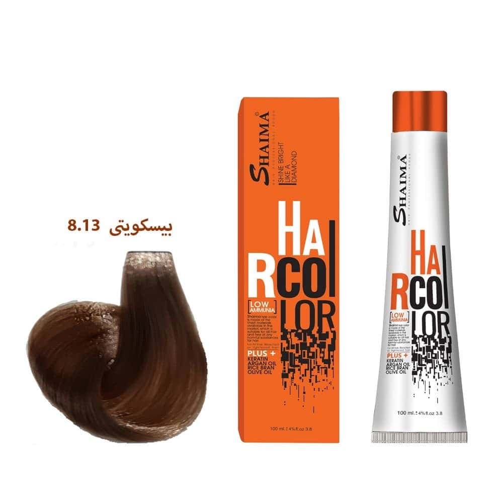 رنگ مو شایما Har Color کم آمونیاک 100 میل شماره 8.13 بیسکویتی