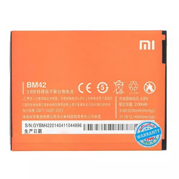 باتری اورجینال گوشی شیائومی Redmi Note مدل BM42