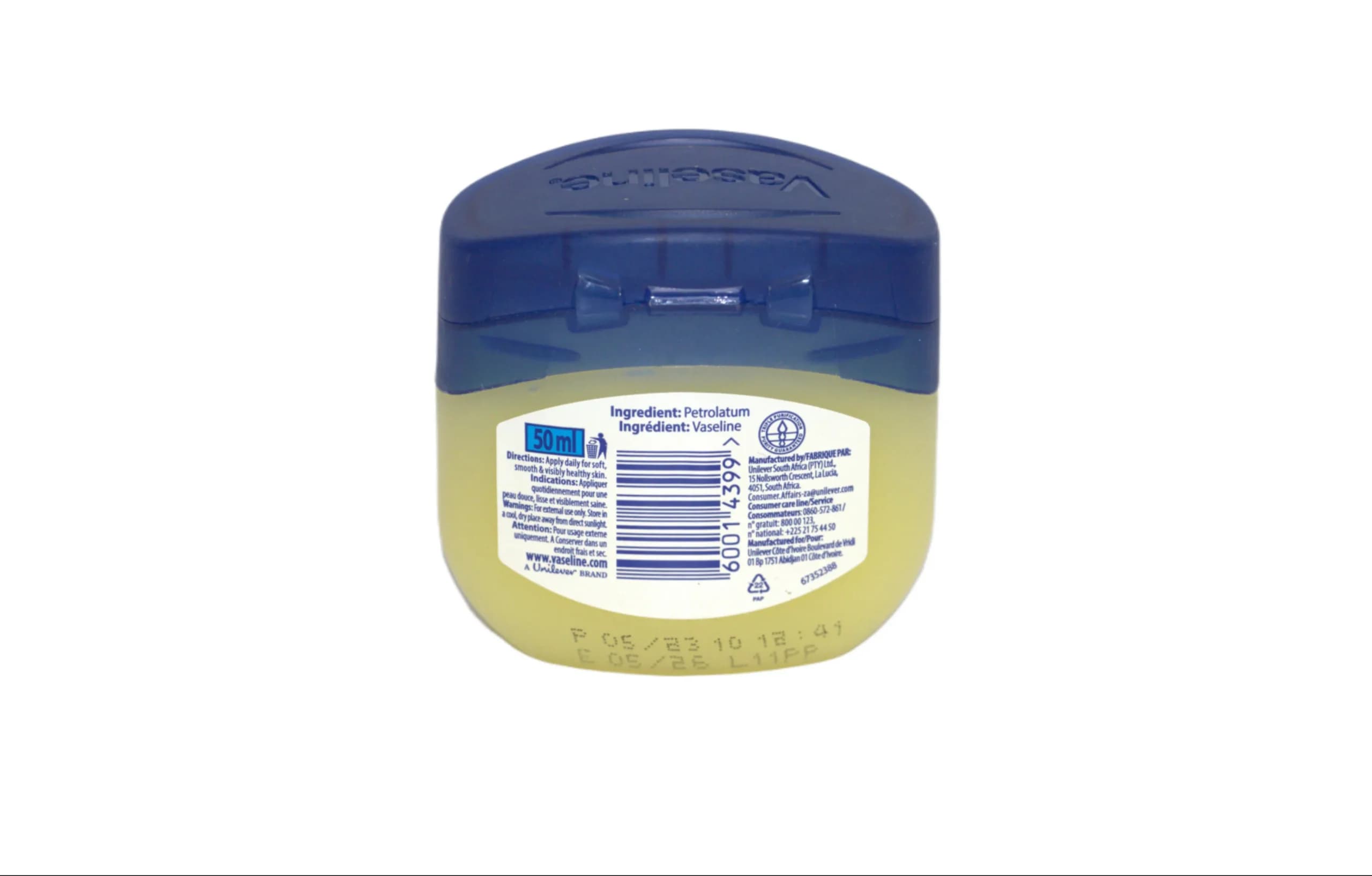 وازلین نرم کننده و مرطوب کننده پوست حجم 50 میل VASELINE BLUESEAL — تصویر ۲