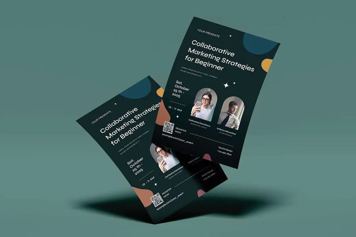 طرح تراکت کسب و کار آنلاین و پست و استوری — تصویر ۲