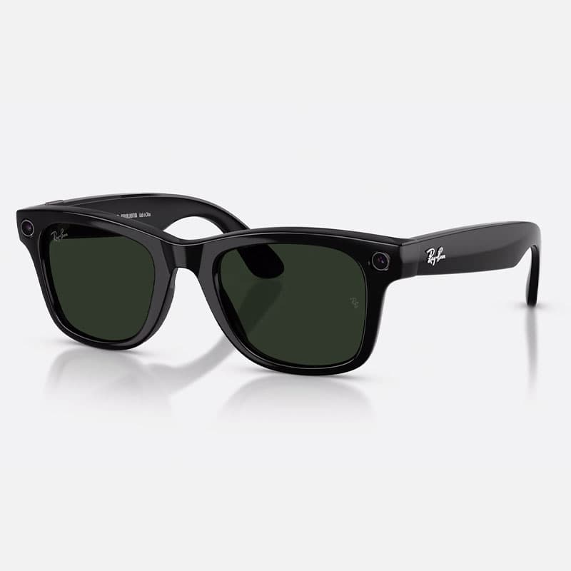 عینک ری بن متا Ray-ban Meta Wayfarer Shiny Black Transitions Graph Green RW4012 – GEN 2