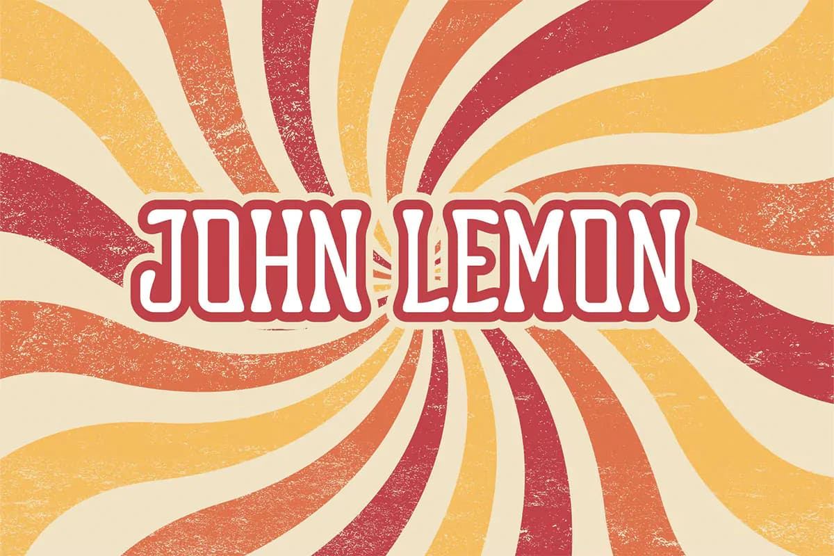 فونت گرووی و وینتج John Lemon