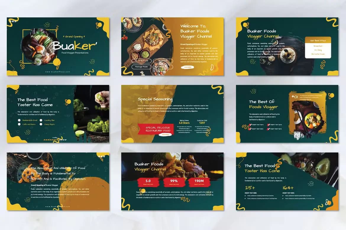 قالب پاورپوینت غذا و آشپزی — تصویر ۲