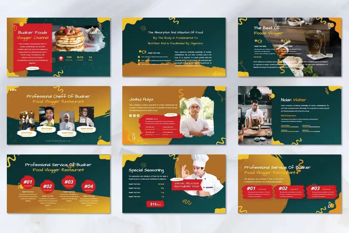 قالب پاورپوینت غذا و آشپزی — تصویر ۵