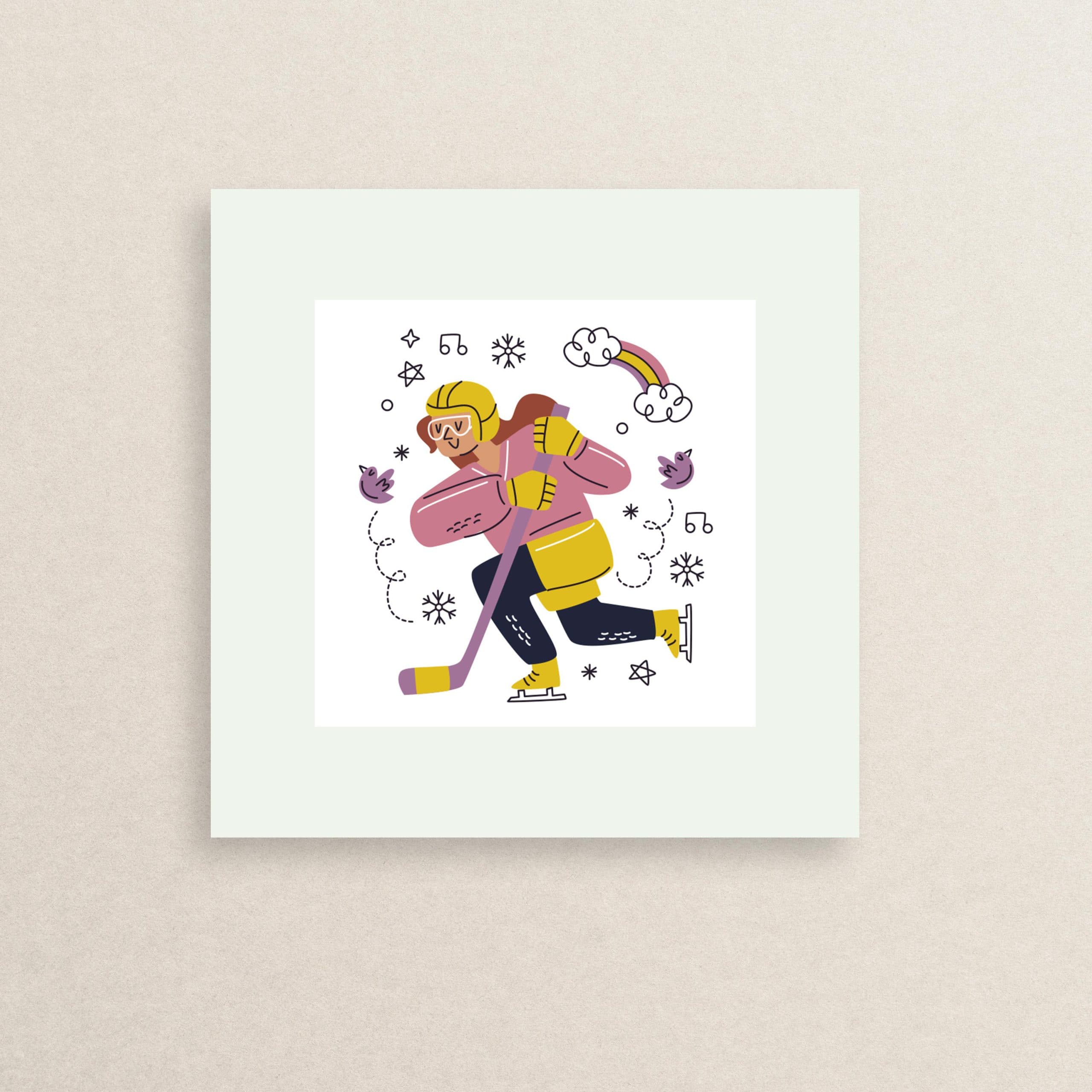 استیکر هاکی روی یخ 02 | 02 Ice hockey sticker