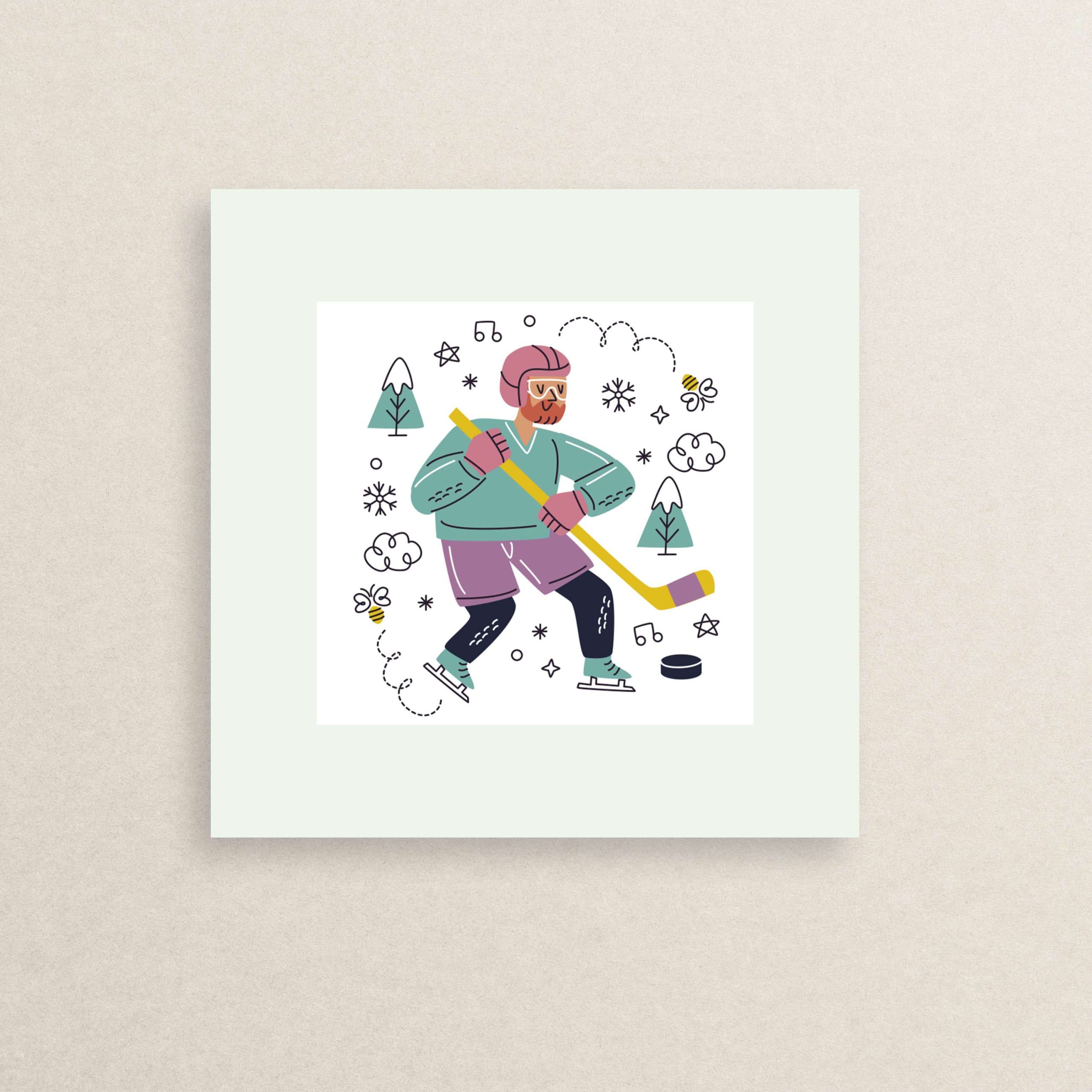استیکر هاکی روی یخ 01 | 01 Ice hockey sticker