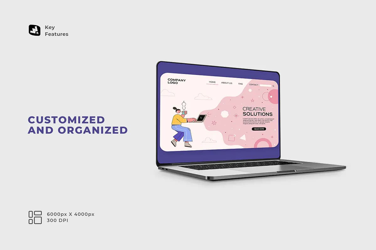 موکاپ لپ تاپ مک بوک پرو MacBook Pro Laptops — تصویر ۶