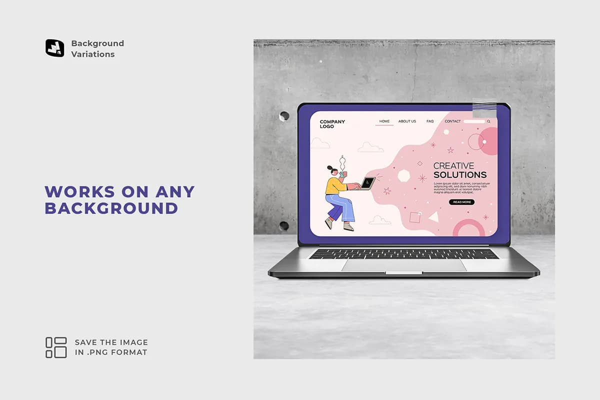 موکاپ لپ تاپ مک بوک پرو MacBook Pro Laptops — تصویر ۳