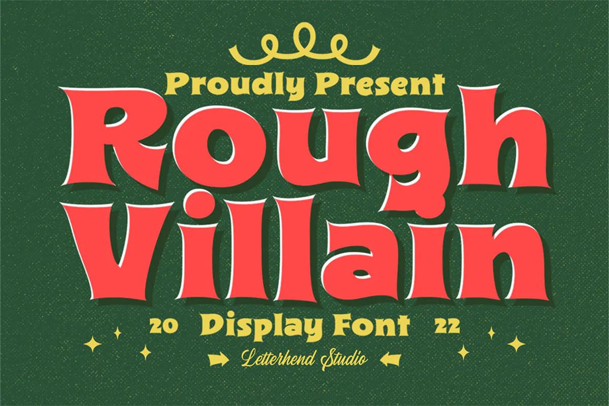 فونت کودکانه ضخیم و بولد Rough Villain