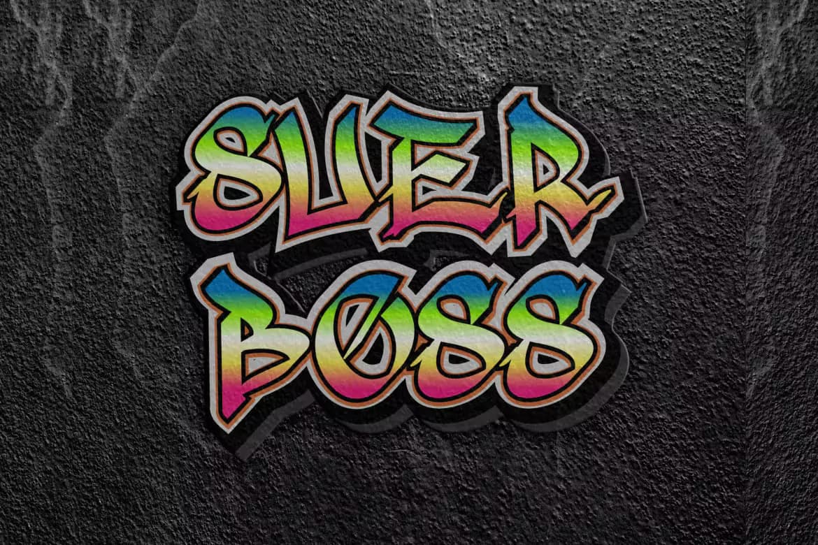 فونت گرافیتی و دیوار نگاری SuerBoss — تصویر ۲