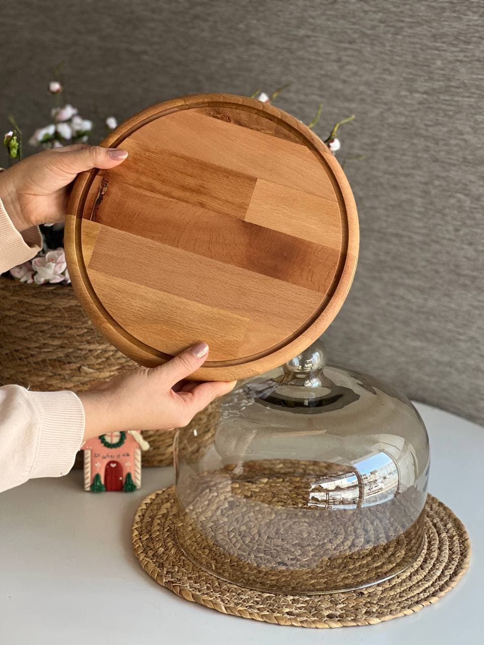 کیک خوری چوبی پایه کوتاه کد 2321 — تصویر ۴