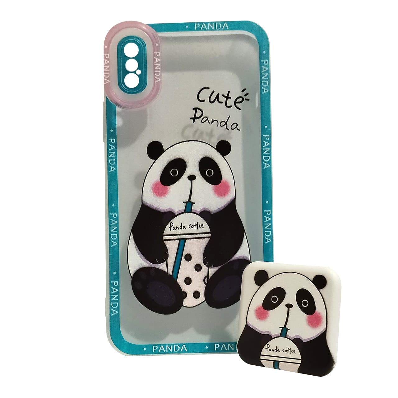کاور کد 64114 مناسب برای گوشی موبایل اپل iPhone XS پاپ سوکت دار طرح پاندا
