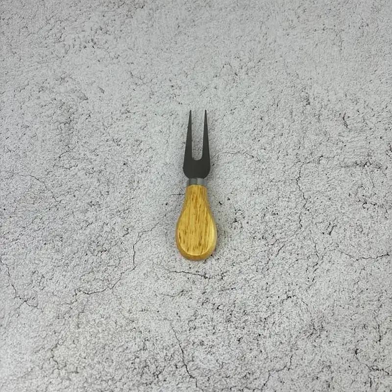 چنگال صبحانه خوری مدل بامبو دسته چوبی