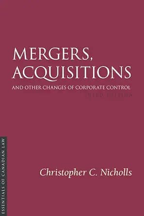 و دانلود نسخه کامل کتاب زبان اصلی Mergers, Acquisitions and Other Changes of Corporate Control, 3/e (Essentials of Canadian Law) PDF | دانلود کتاب خارجی