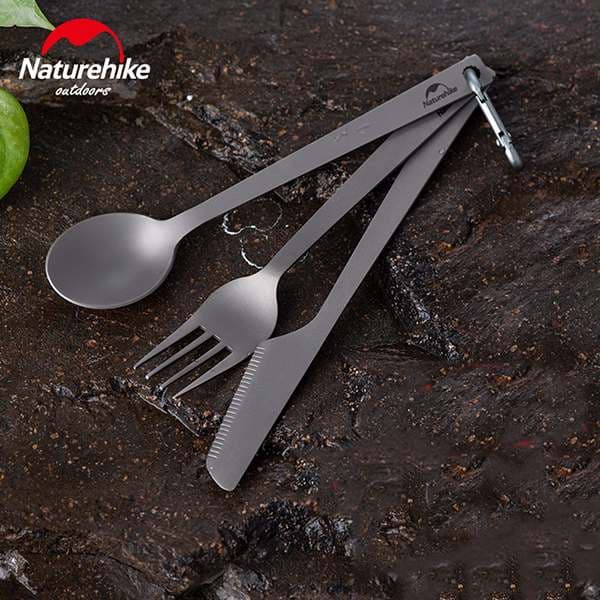 ست قاشق و چنگال تیتانیوم نیچرهایک مدل TZD11 TITANIUM CUTLERY SET NH19T011-D — تصویر ۳