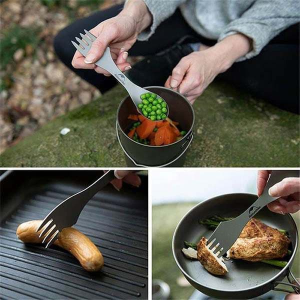 قاشق تیتانیوم کمپ و کوهنوردی نیچرهایک NATUREHIKE TZD12 TITANIUM CUTLERY SET NH19T012-D — تصویر ۴