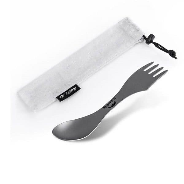قاشق تیتانیوم کمپ و کوهنوردی نیچرهایک NATUREHIKE TZD12 TITANIUM CUTLERY SET NH19T012-D — تصویر ۲