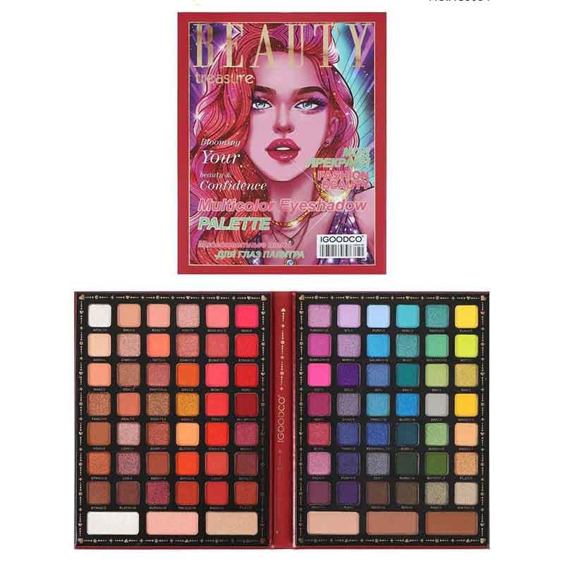 پالت سایه چشم دو درب صفحه ای Beauty treasure برند igoodco