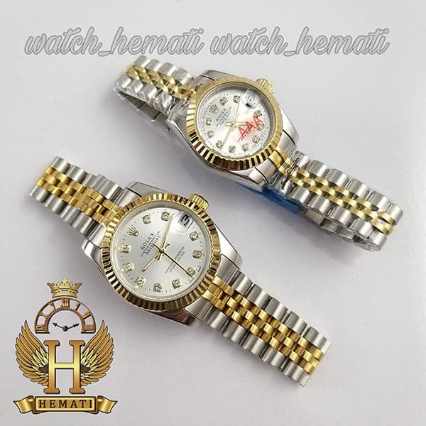 ساعت زنانه رولکس دیت جاست Rolex Datejust RODJL118 نقره ای طلایی — تصویر ۲