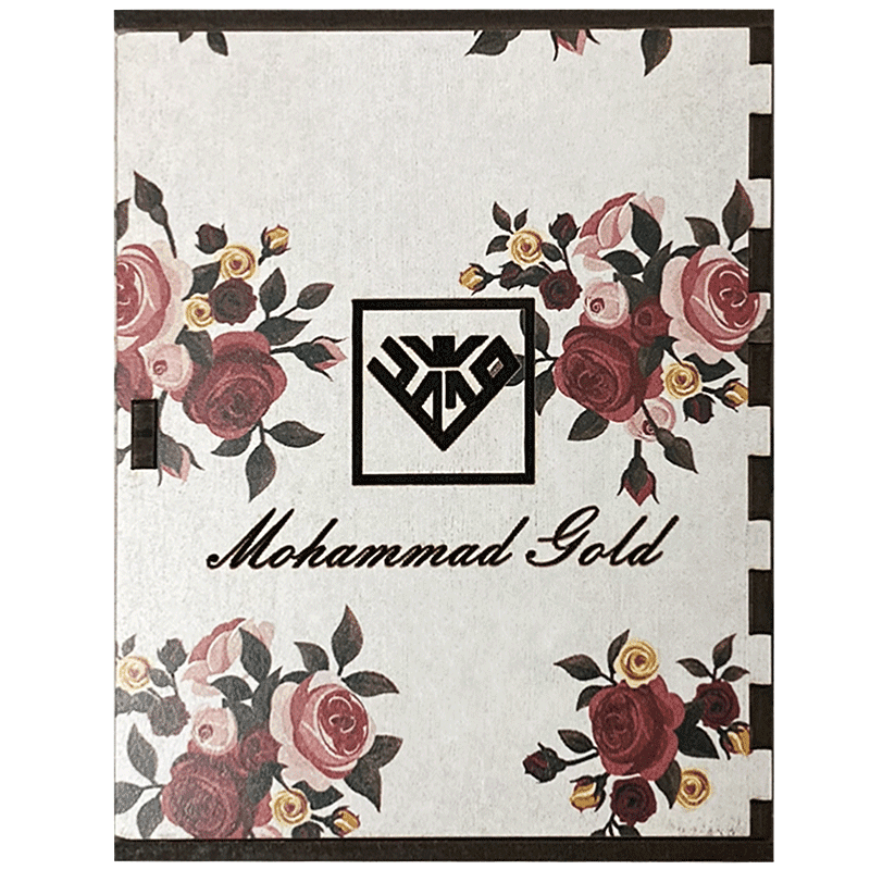 جعبه هدیه چوبی گل رز