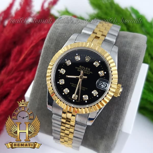 ساعت زنانه رولکس دیت جاست Rolex Datejust RODJL117 نقره ای طلایی — تصویر ۲