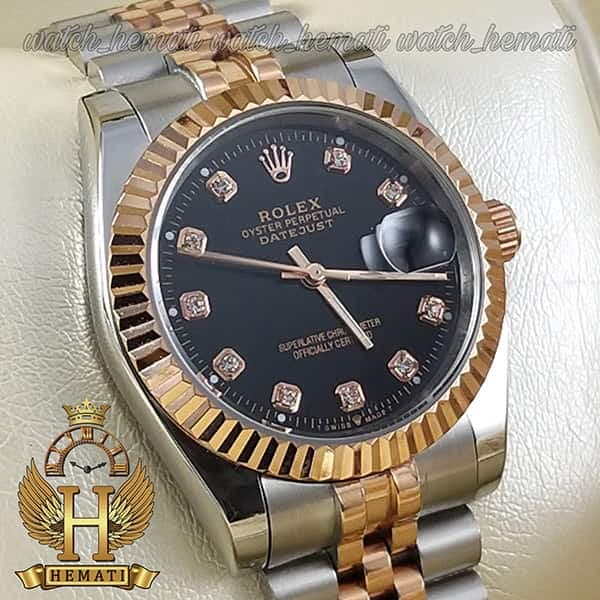 ساعت زنانه رولکس دیت جاست Rolex Datejust RODJL400 نقره ای رزگلد — تصویر ۸