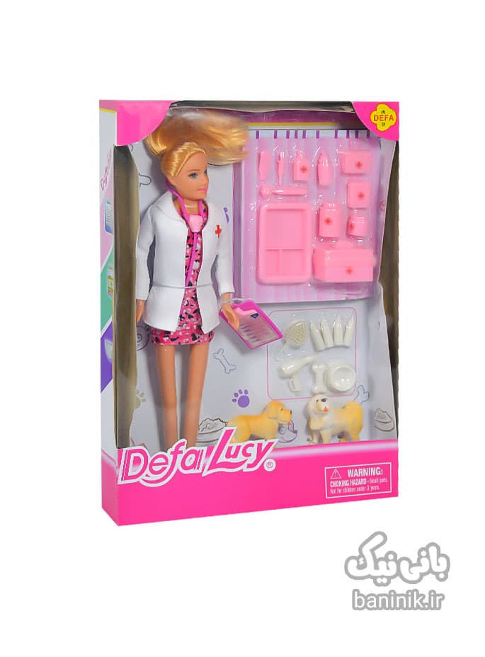 ست اسباب بازی عروسک باربی دفا لوسی سری دامپزشکی Barbie Defa Lucy — تصویر ۳