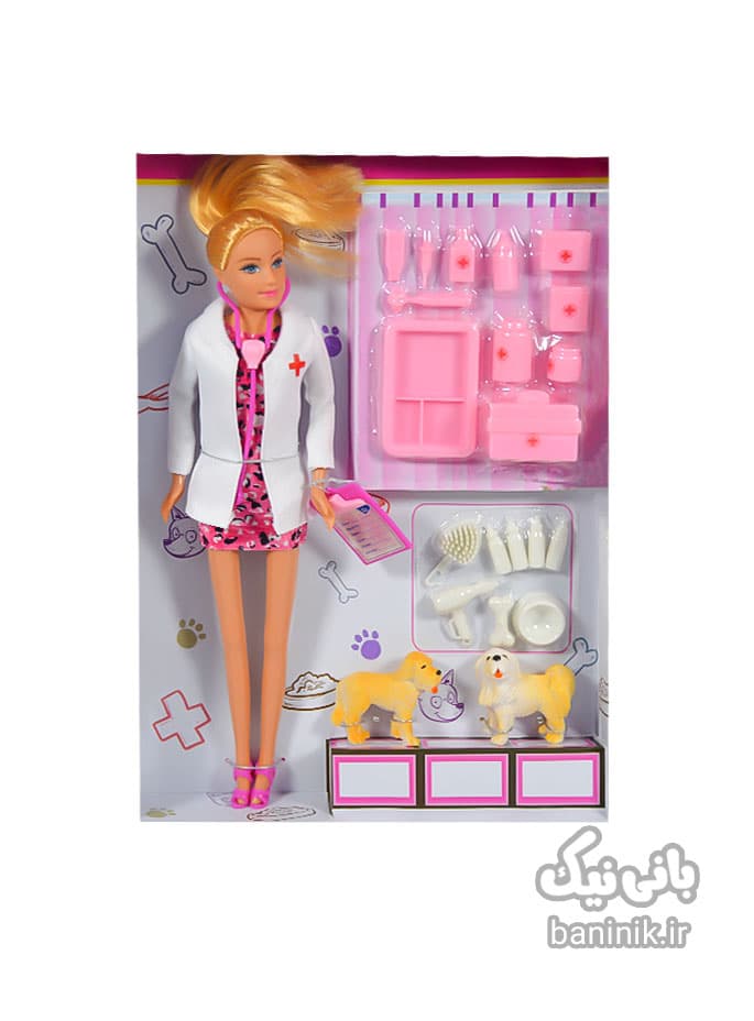 ست اسباب بازی عروسک باربی دفا لوسی سری دامپزشکی Barbie Defa Lucy — تصویر ۲