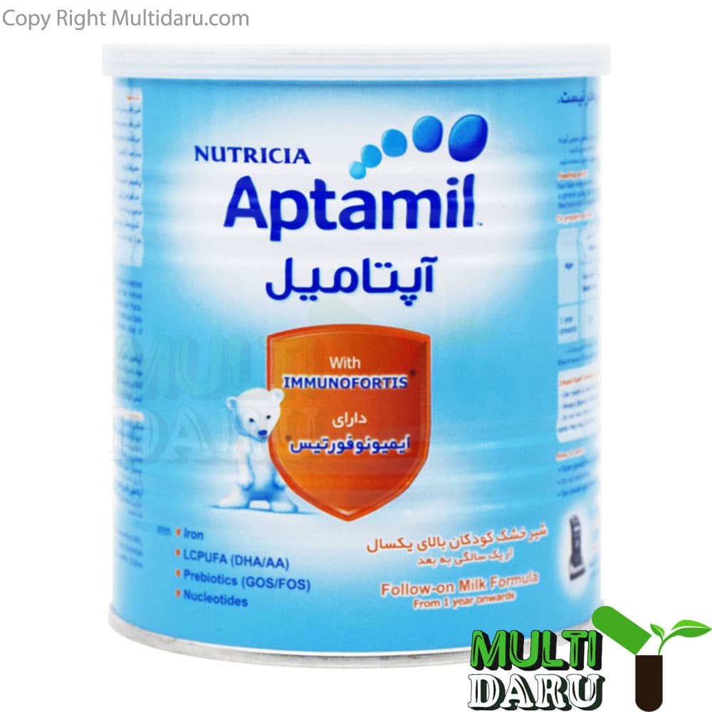 شیر خشک آپتامیل بالای یک سال 400 گرم