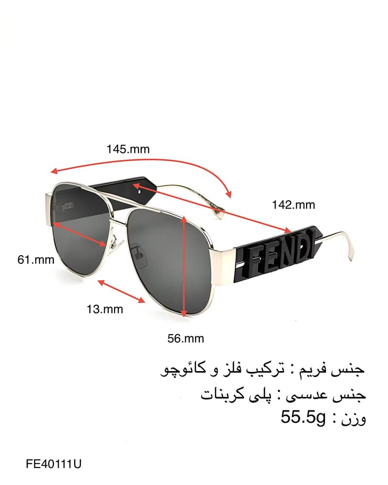 عينک آفتابی زنانه فندی مدل FENDI FE40111U (sl) — تصویر ۵