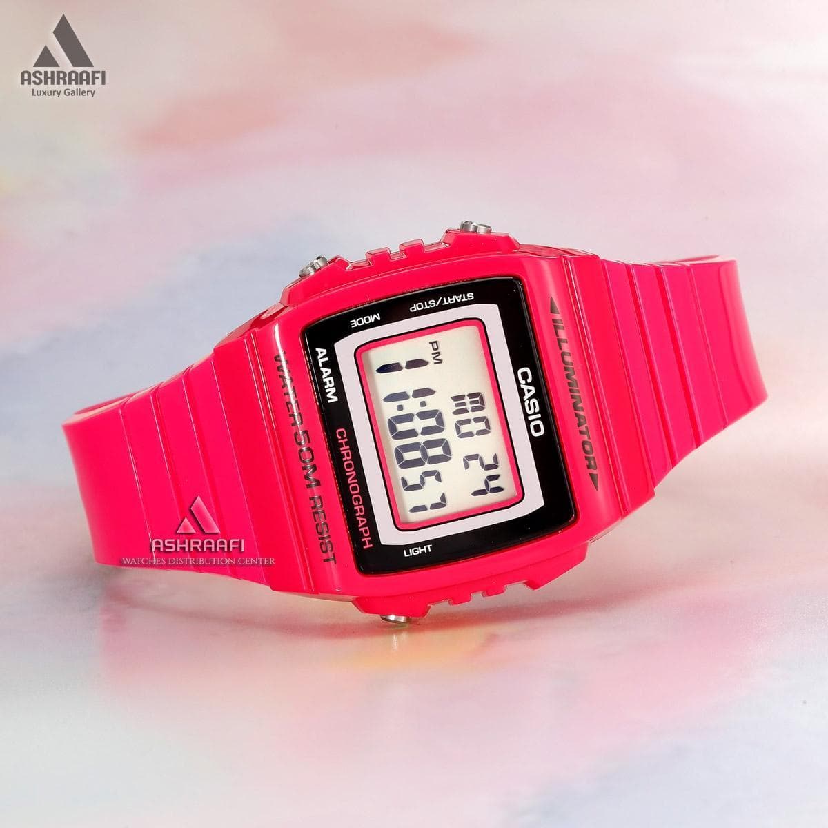 ساعت کاسیو صورتی Casio W-215H-4AV — تصویر ۳