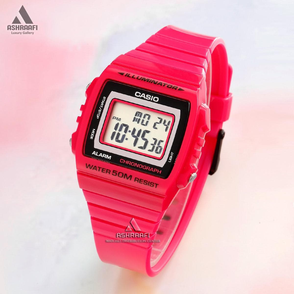 ساعت کاسیو صورتی Casio W-215H-4AV — تصویر ۲