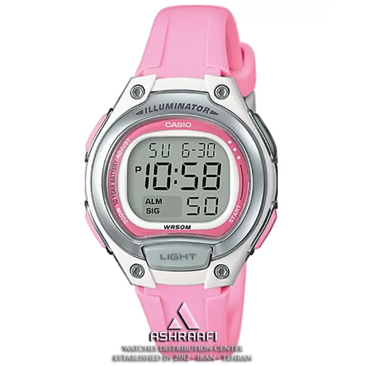 ساعت کاسیو صورتی Casio LW-203-4A