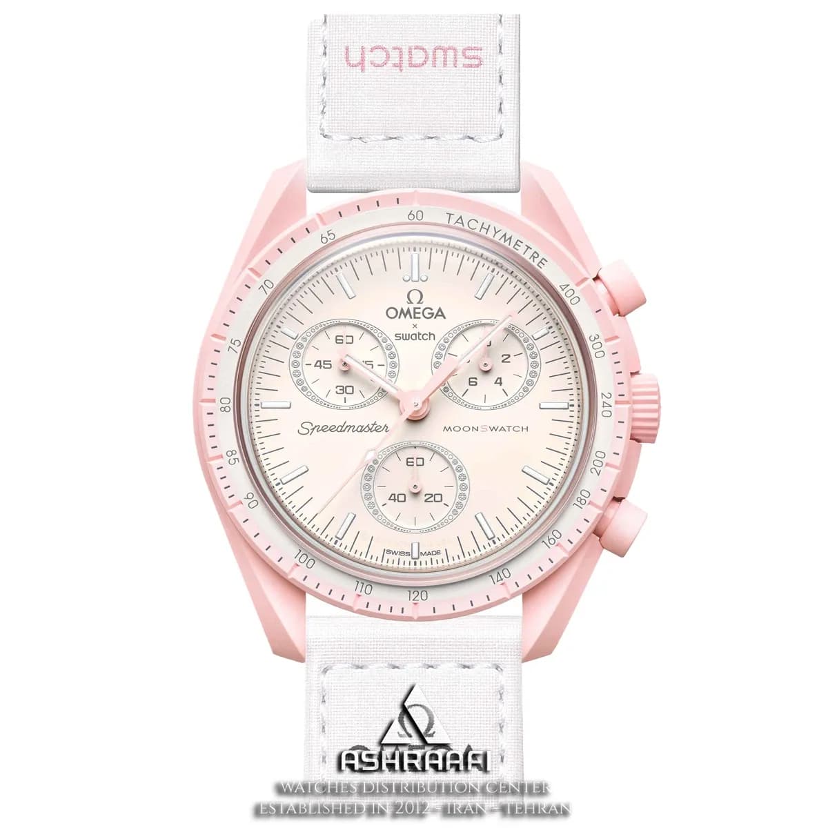ساعت امگا سواچ صورتی Omega x Swatch Speedmaster VEN-S