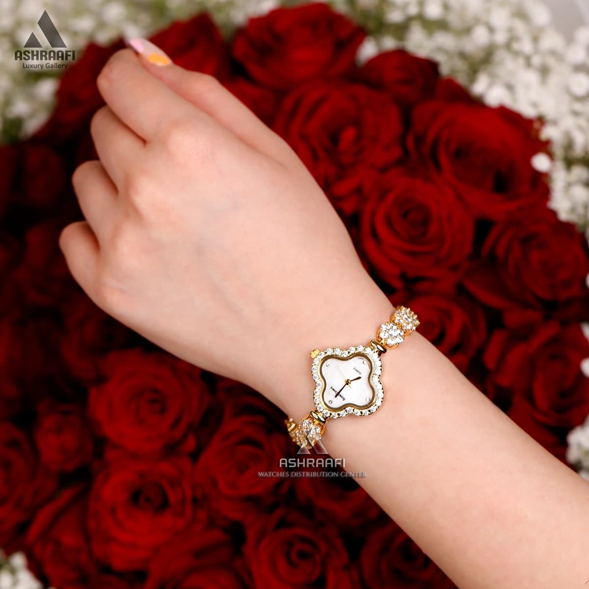 ساعت زنانه فول نگین Royal Crown 9247G — تصویر ۵