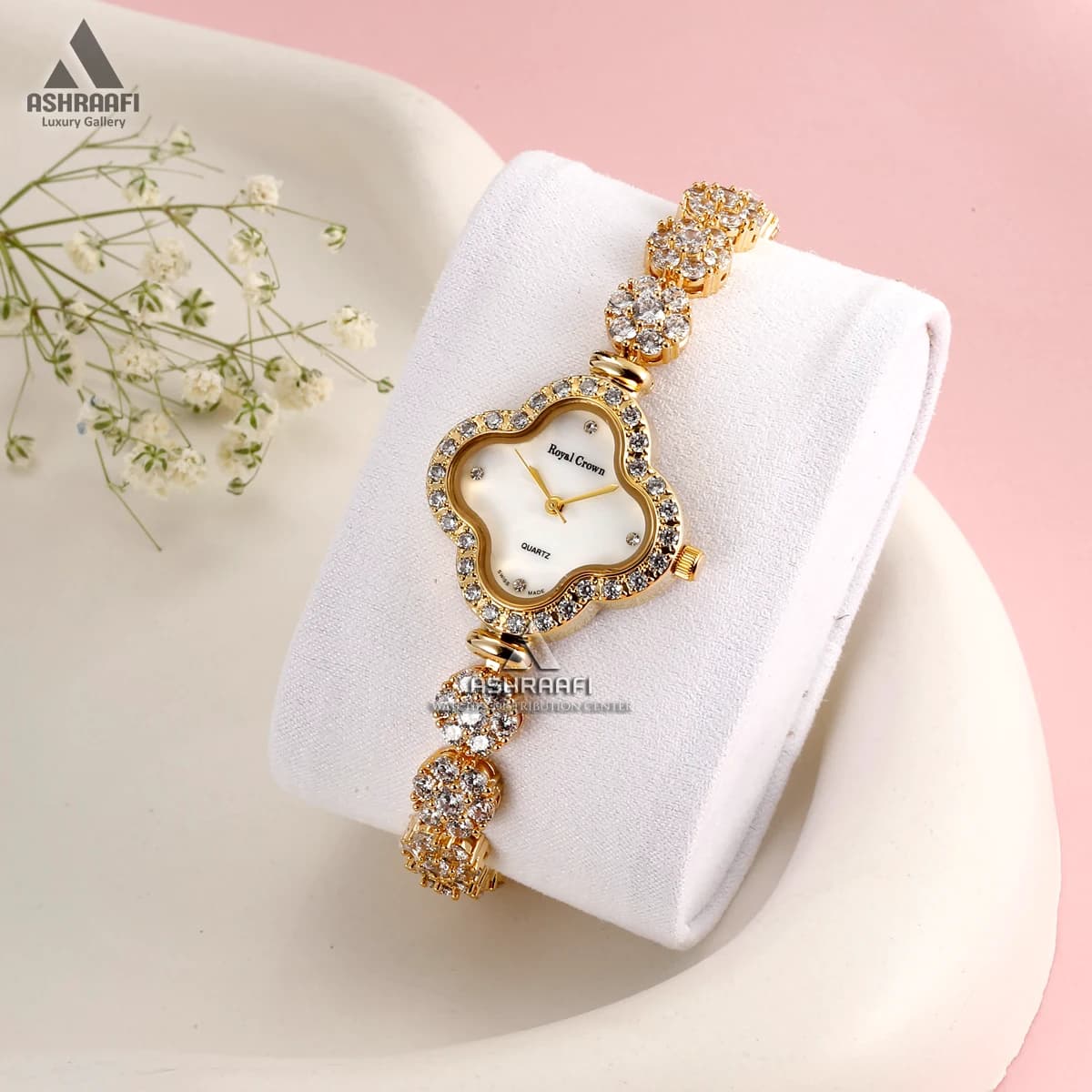 ساعت زنانه فول نگین Royal Crown 9247G — تصویر ۲