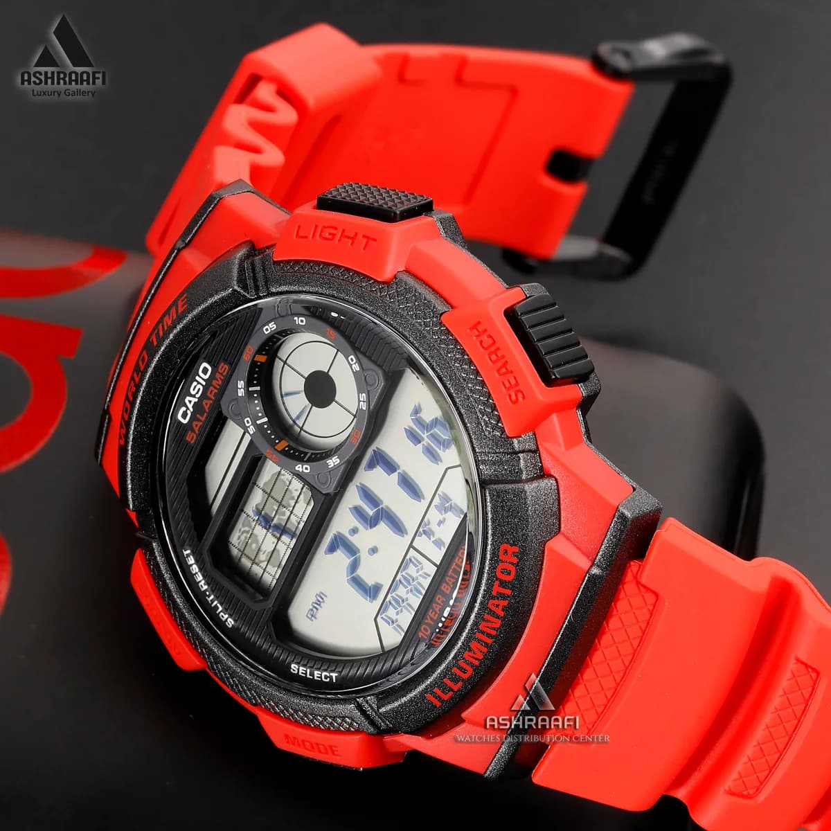 ساعت کاسیو قرمز Casio AE-1000W-4AV — تصویر ۳