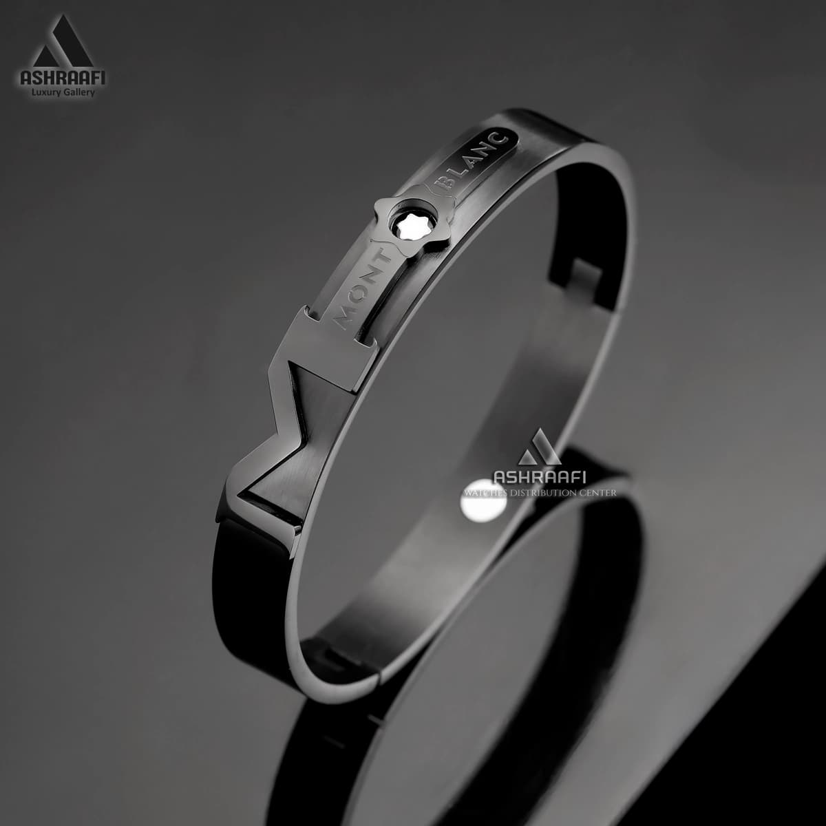 دستبند مون بلان مشکی Montblanc Bracelet K1 — تصویر ۲