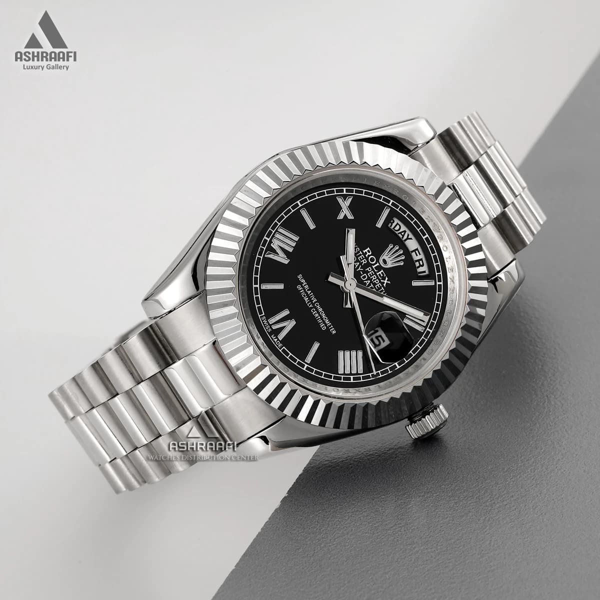ساعت رولکس دی دیت صفحه مشکی Rolex Day Date SB2 — تصویر ۳