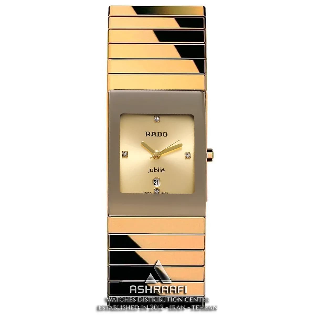 ساعت رادو سرامیکی طلایی Rado Diastar Ceramic 21G