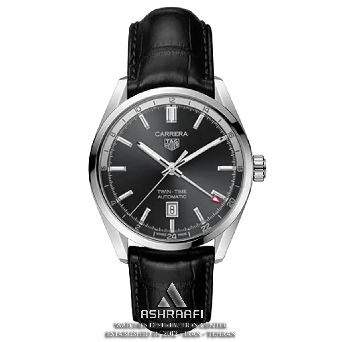 ساعت تگ هویر بند چرمی Tag Heuer Carrera Calibre 5Lk